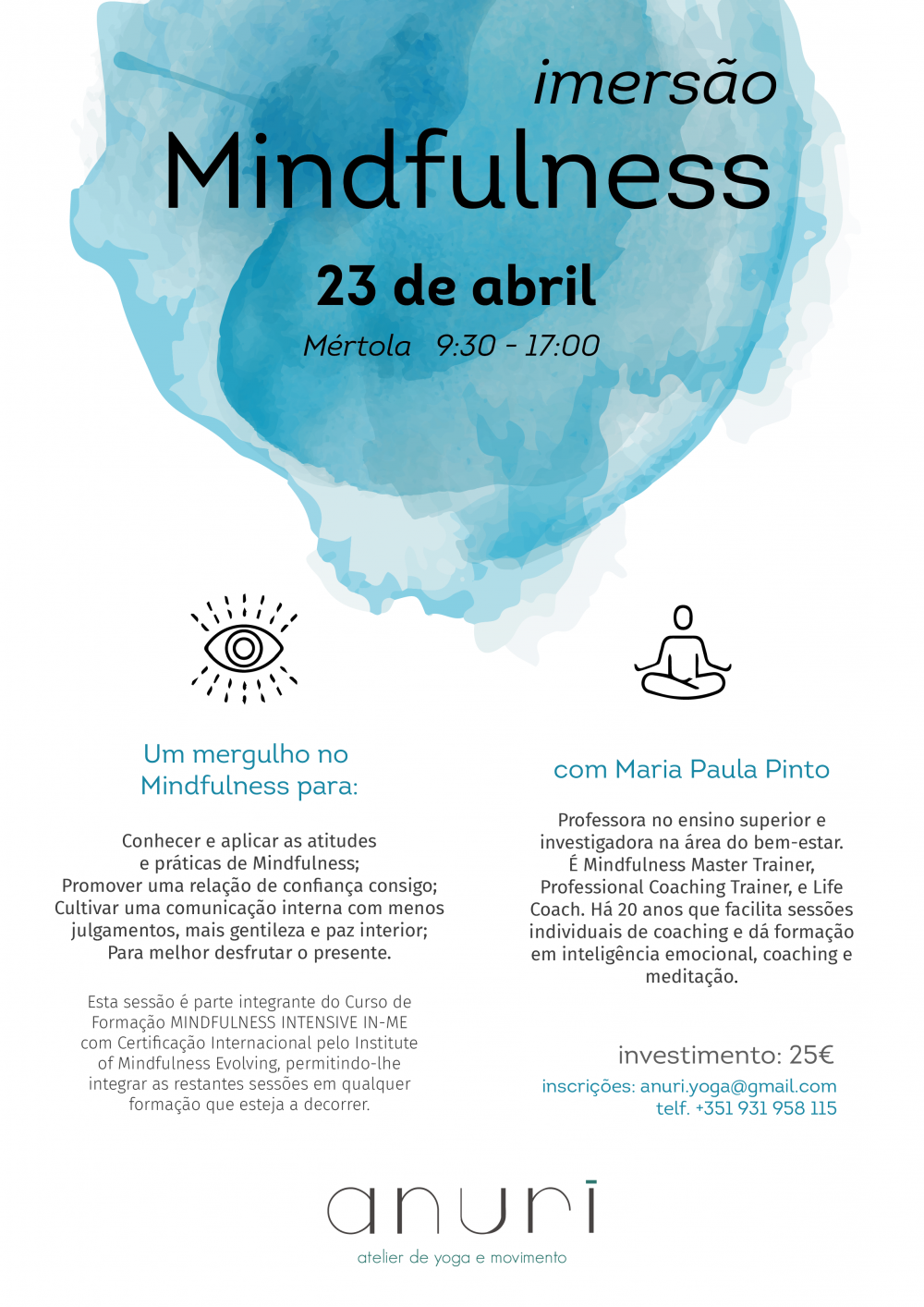 Workshop Mindfulness, Mértola - Maria Paula Pinto